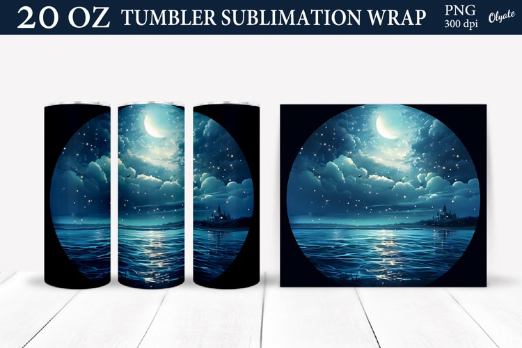 Starry Sky Tumbler Wrap PNG. 20 OZ Tumbler Wrap