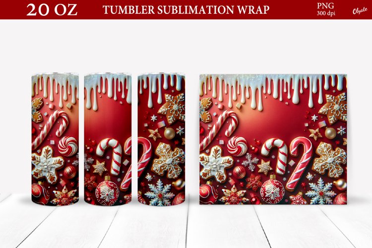 Caramel Design Tumbler PNG. Christmqs Tumbler PNG