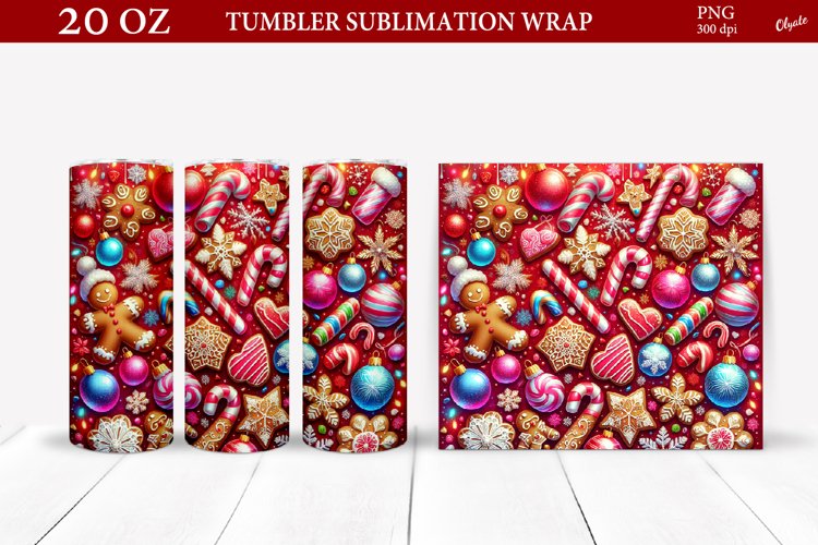 Festive Tumbler PNG. Christmqs Tumbler Sublimation