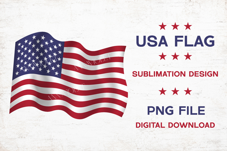 USA Flag PNG Sublimation | American Flag US 250 Anniversary example image 1