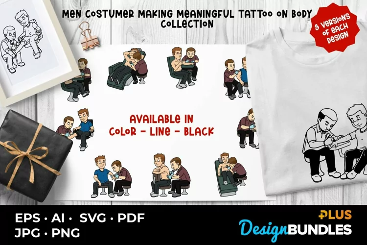 Men Costumer Making Meaningful Tattoo On Body Collection