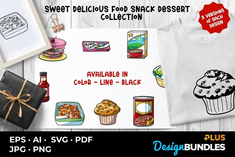 Sweet Delicious Food Snack Dessert Collection example image 1