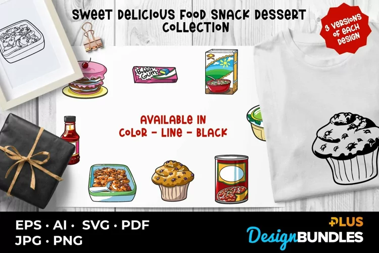 Sweet Delicious Food Snack Dessert Collection