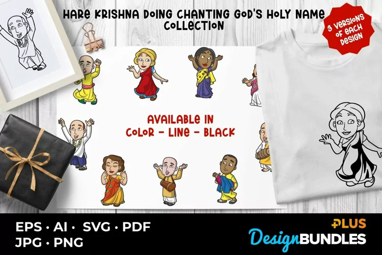 Hare Krishna Doing Chanting God's Holy Name Collection