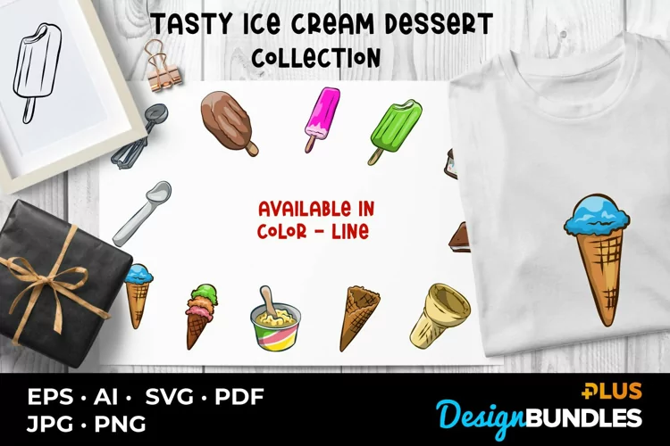 Tasty Ice Cream Dessert Collection