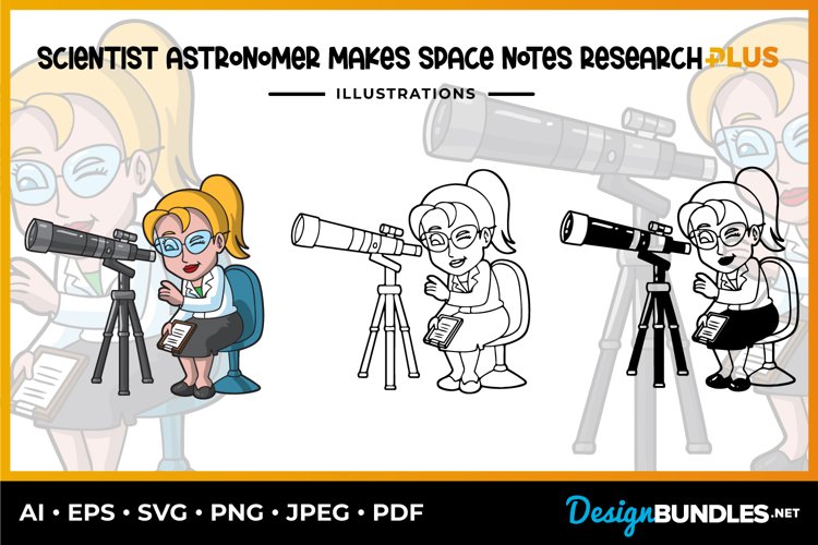 Scientist Astronomer Makes Space Notes Research Collection