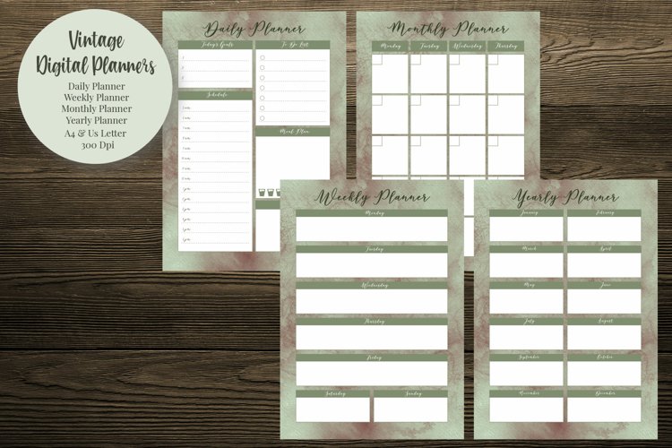 Vintage Digital Planners