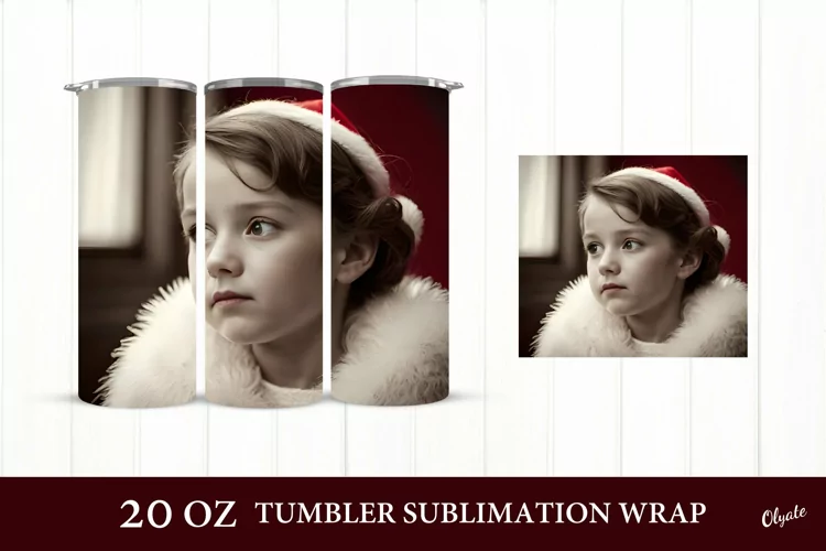 Vintage Baby Face. 20 OZ Tumbler. Retro Christmas Tumbler