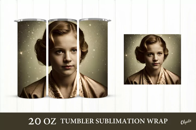 Vintage Baby Tumbler. 20 OZ Retro Sublimation Wrap