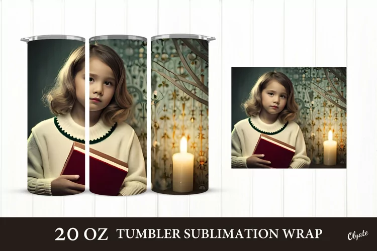 Vintage Baby Tumbler. 20 OZ Christmas Retro Sublimation