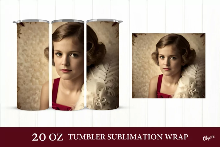 Vintage Baby Face. 20 OZ Tumbler. Retro Christmas