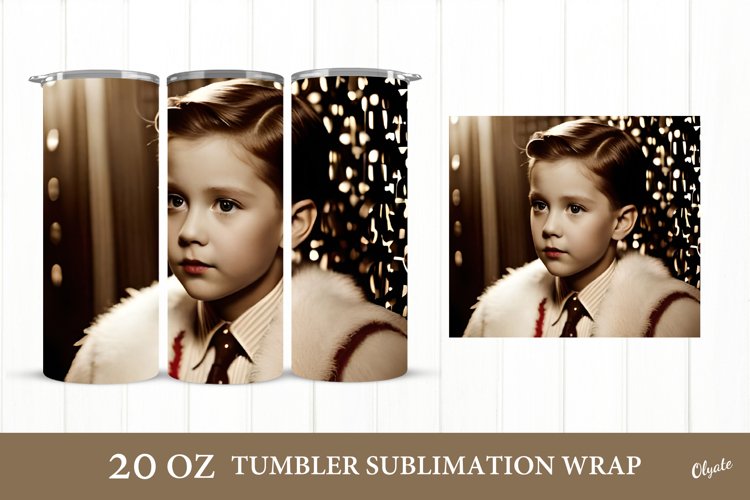 Vintage Tumbler Sublimation. 20 OZ Baby Face Tumbler