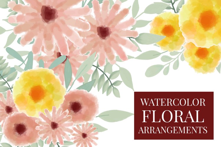 Watercolor Flower Arrangements Florals