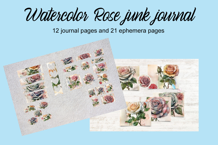 Watercolor Rose Junk Journal Kit