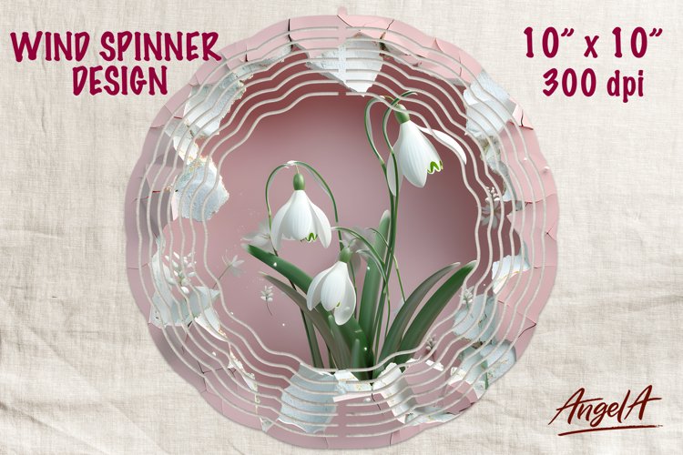 3d Flower Wind Spinner Sublimation Snowdrop 3610251