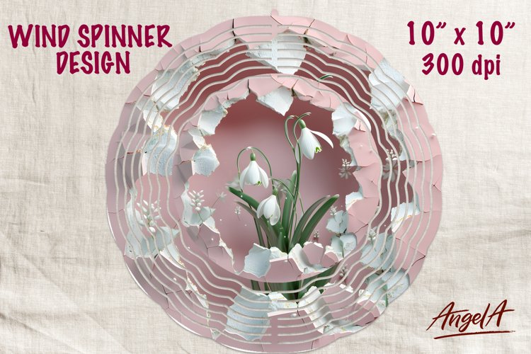 3d Flower Wind Spinner Sublimation Snowdrop 3442939