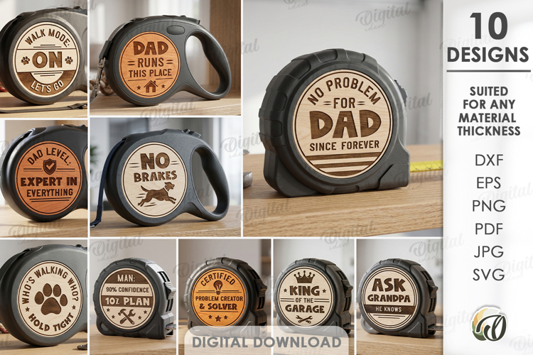 Engraved Circles For Tools And Accessories Bundle Laser Cut example image 1