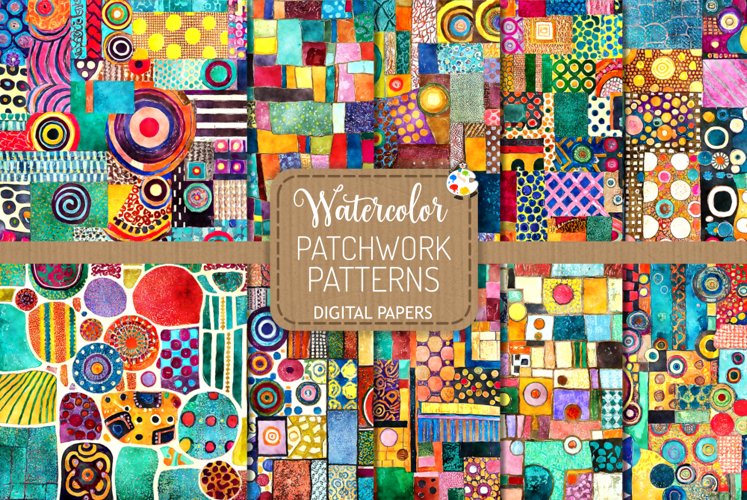 Patchwork Patterns - Transparent Watercolor Papers