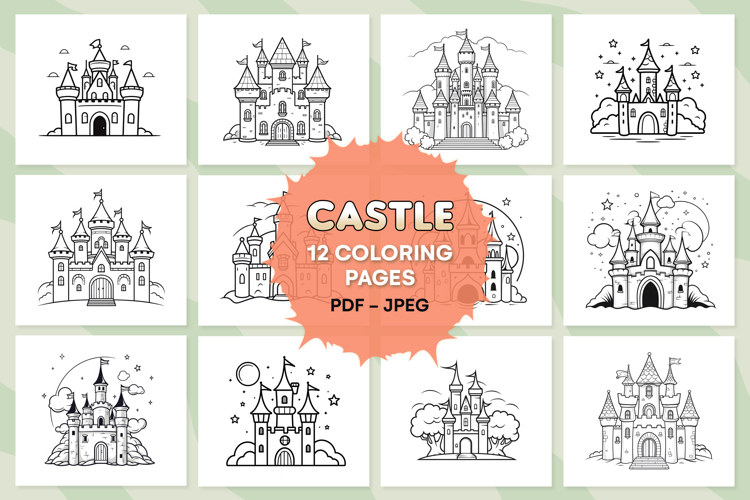Princess Castle Coloring Pages for Kids