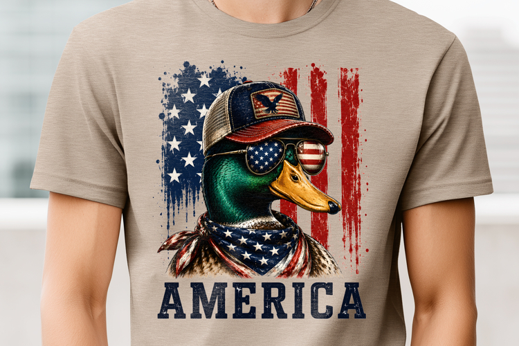 4th of July Mallard Duck Patriotic PNG