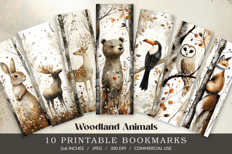 Woodland Animals Printable Bookmaks