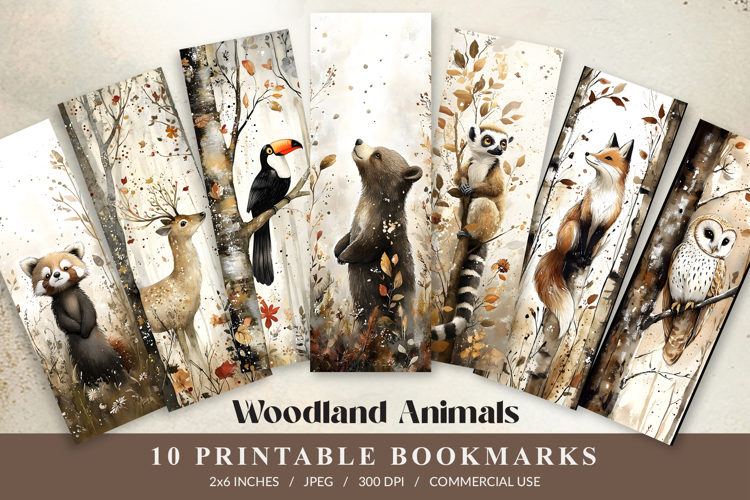 Woodland Animals Printable Bookmaks