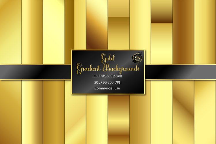 Gold gradients | Backgrounds | digital paper | 20 JPG