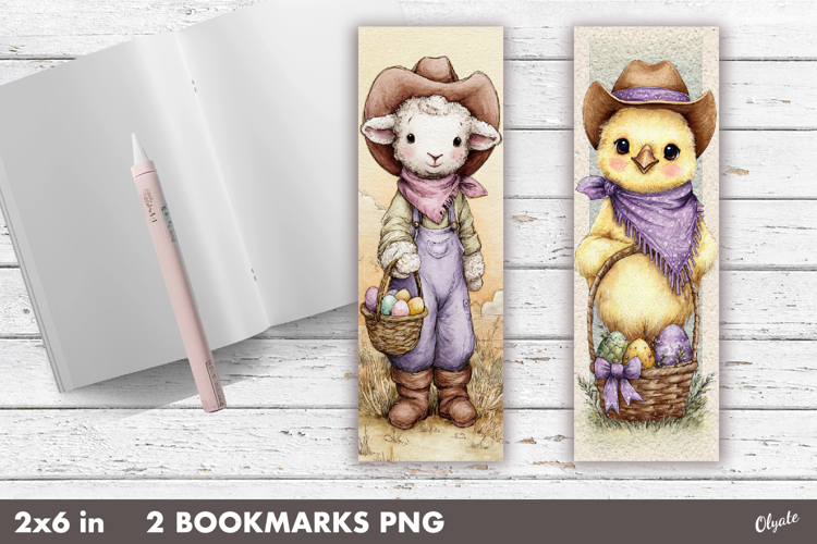 Western, Cowboy Easter PNG, Easter Bookmark Sublimation