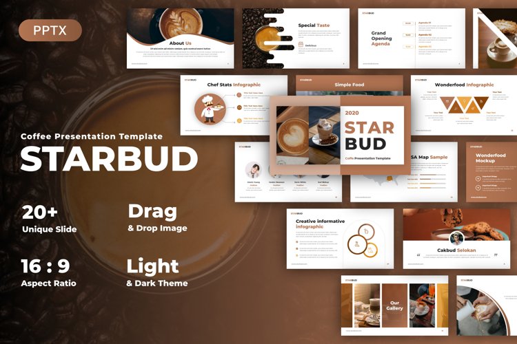 Starbud PowerPoint Template example image 1