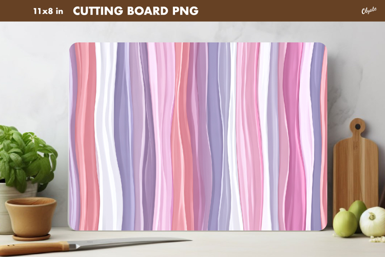 Abstract Striped Cutting Board Sublimation PNG