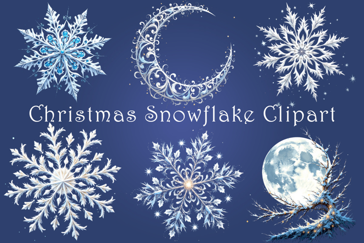 Christmas Snowflake Clipart - 30 png