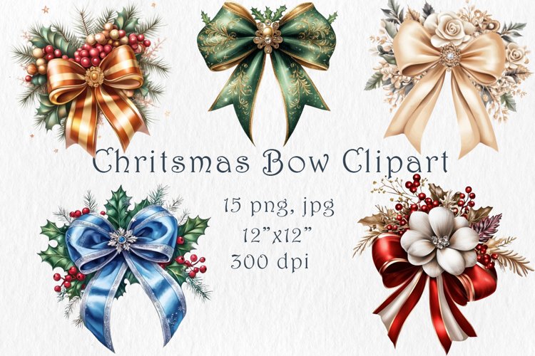 Christmas Bow Clipart Image 17