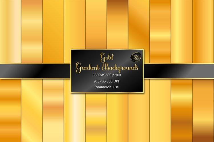 Gold gradients | Backgrounds | digital paper | 20 JPG