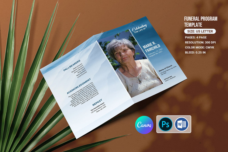 Funeral Program Template,