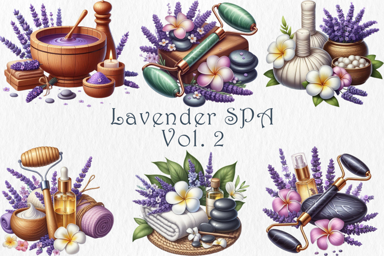 Lavender Spa Clipart Vol. 2, 22 PNG
