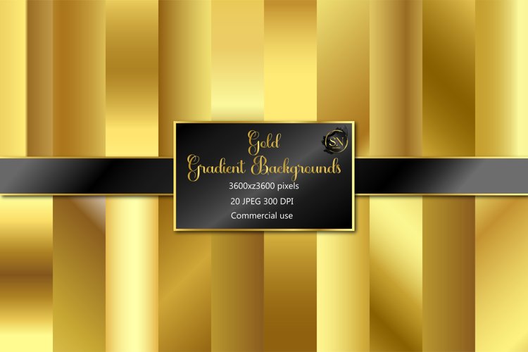 Gold gradients | Backgrounds | digital paper | 20 JPG