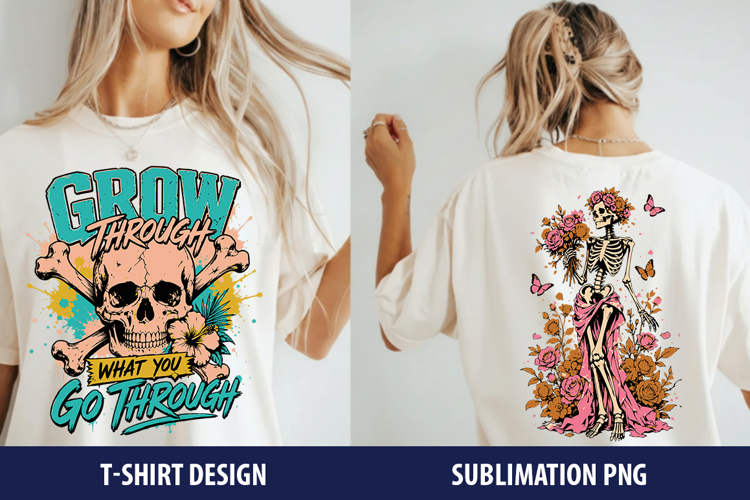 Grow Through What You Go Through Sublimation PNG