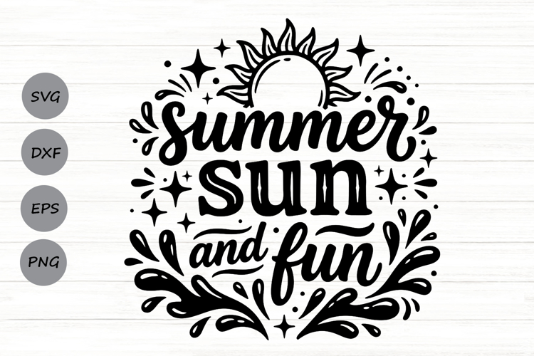 Summer Sun And Fun Svg, Summer Vibes Svg, Water Splash Svg.