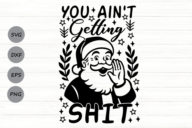 Retro Santa Svg Image 19