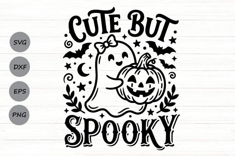 Cute But Spooky Svg, Funny Halloween Svg, Spooky Season Svg. example image 1