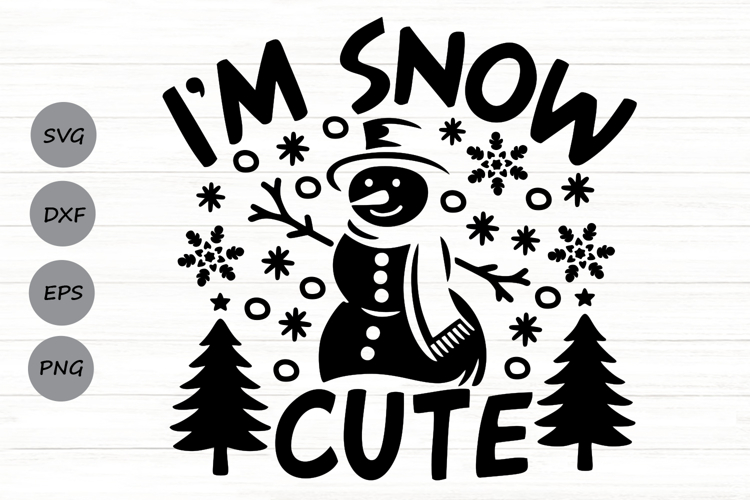 Cute Snowman Svg Image 10