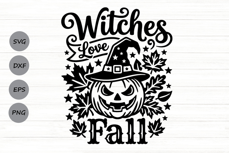 Witches Love Fall Svg, Halloween Witch Svg, Witch Broom Svg.