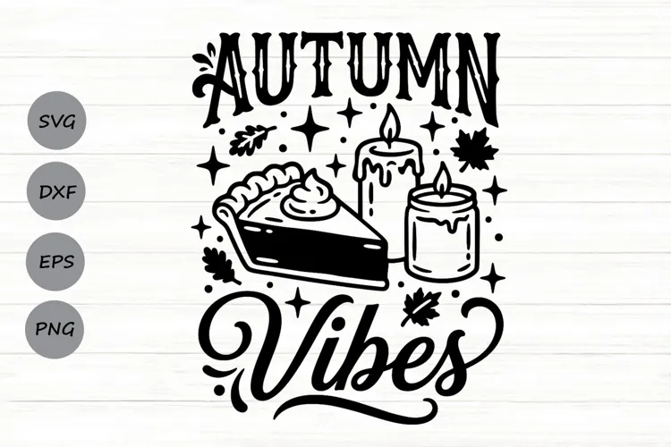Autumn Vibes Svg, Cozy Season Svg, Pumpkin Pie Svg.