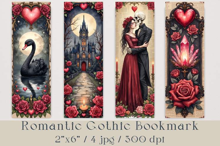 Romantic Gothic Bookmark, 4 jpg