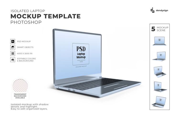 Laptop Computer Mockup Template Bundle