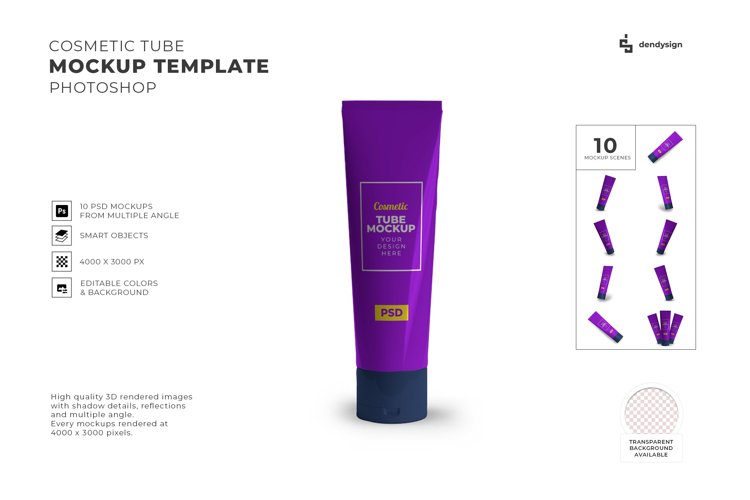 Cosmetic Tube Packaging Mockup Template Bundle example image 1