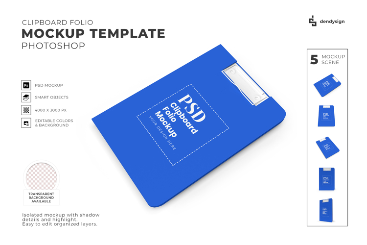 Clipboard Folio Mockup Template Photoshop