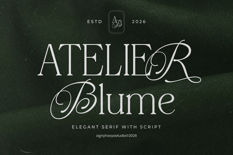 Atelier Blume - Elegant Script with Serif Font