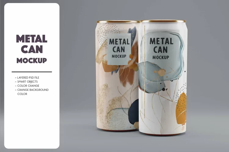 Metal Can Mockup