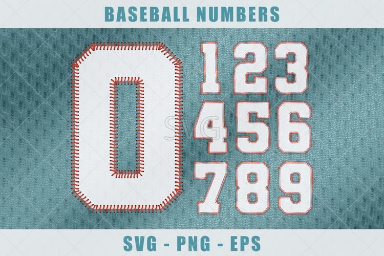 Baseball Numbers SVG